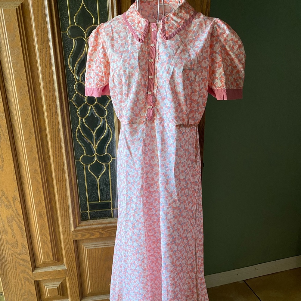Pink floral dress